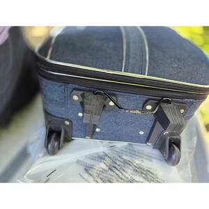 Advantage" Vintage Faux Denim Softside Rolling Suitcase